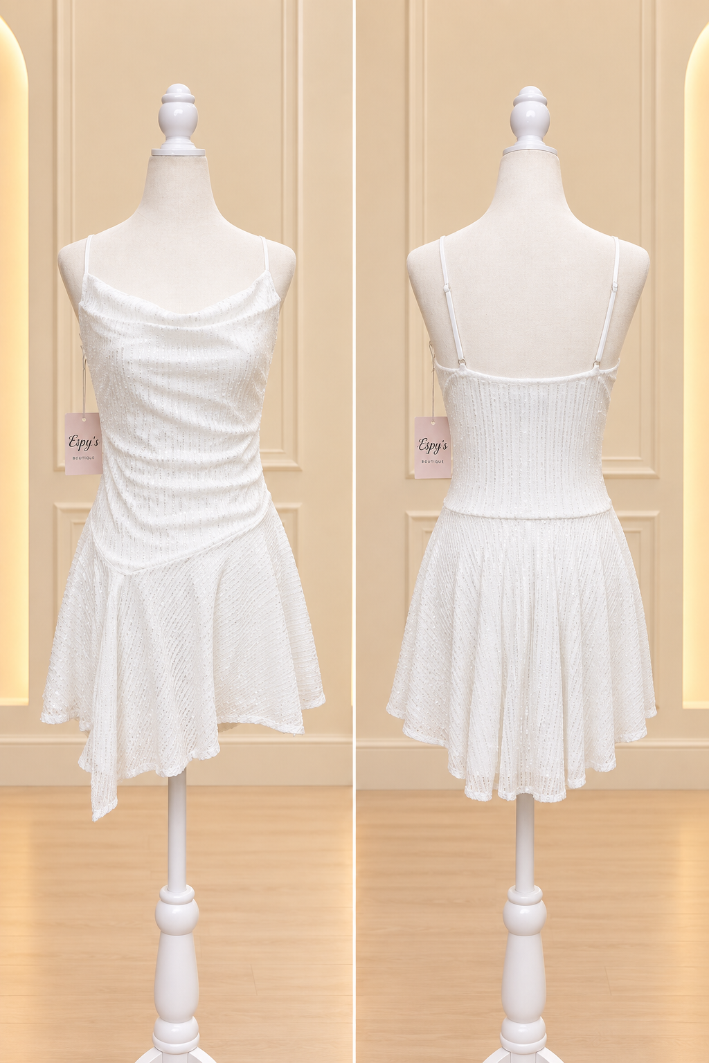Ivory Sequin Dress